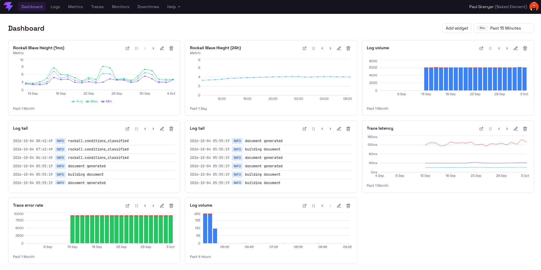 Logs, metrics and traces flowing into a single OmniLog dashboard
